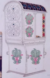 Design pour la Chaise à porteurs de Shéhérazade, de La Belle au bois dormant, 1921